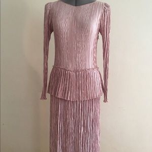 Vintage pink silk dress